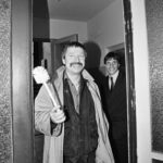 Wolf Biermann bei der Besetzung der Stasi Zentrale, Ministerium für Staatssicherheit (MFS) in der Normannenstrasse. Berlin Ost 4.09.1990 © Ann-Christine Jansson